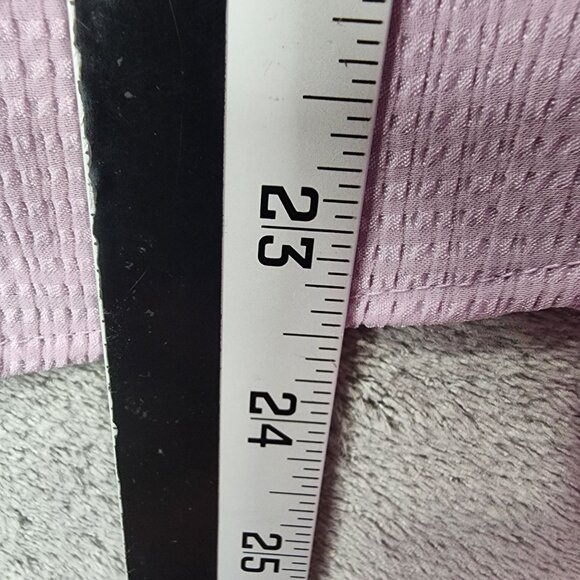 Womens H&M Lavender Textured Blouse Top Peasant Sleeve Size M - Picture 7 of 8